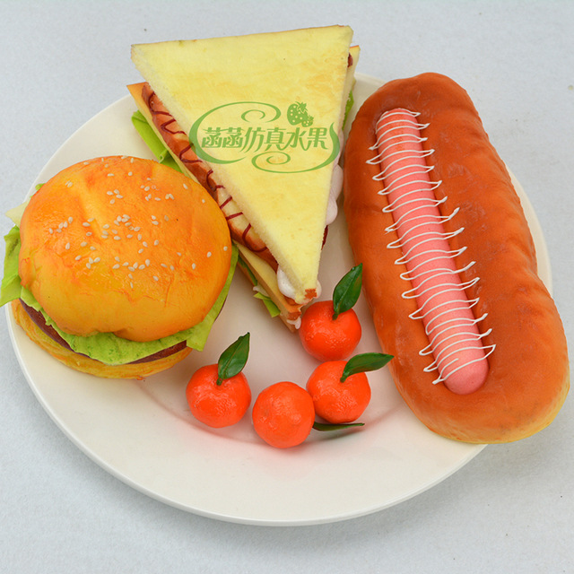 640x640 Artificial Sandwich Hot Dog Hamburger Painting Model Home - Sandwich Painting