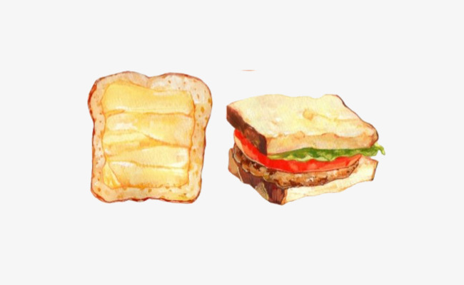 650x400 Cartoon Sandwich, Cartoon, Illustration, Painting Png Image - Sandwich Painting