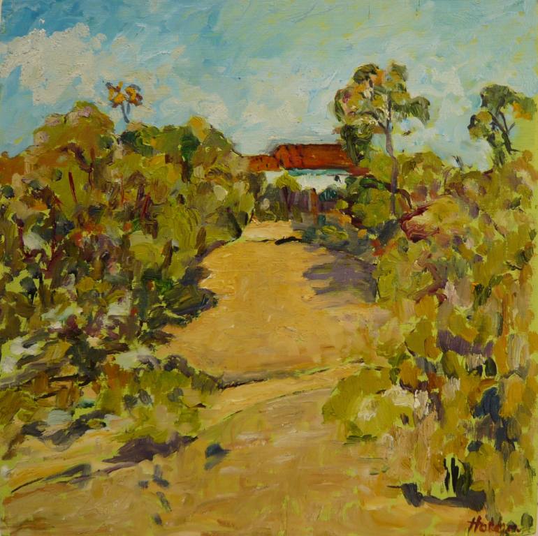 770x768 Saatchi Art Santa Barbara Horse Trails Painting By Martha Holden - Santa Barbara Painting