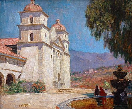 450x372 Santa Barbara Mission - Santa Barbara Painting