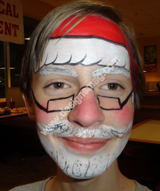 550x655 Face Painting Ideas - Santa Claus Face Painting