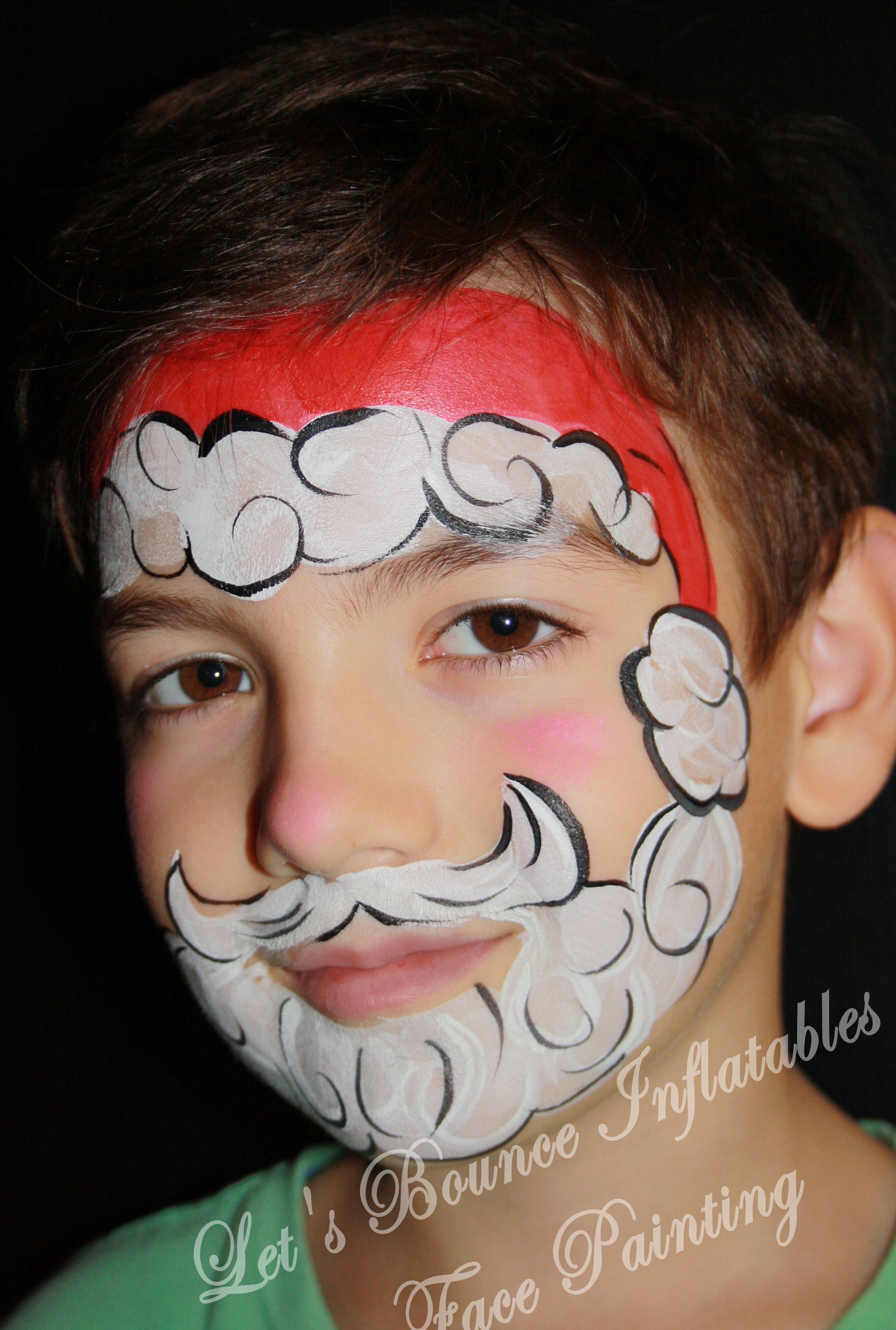 Santa Claus Face Painting at PaintingValley.com | Explore collection of