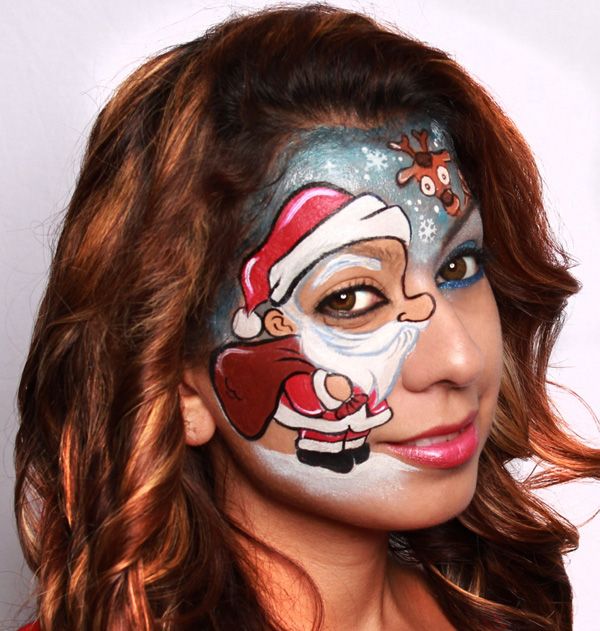 600x631 Christmas Face Painting Competition 2014 - Santa Claus Face Painting