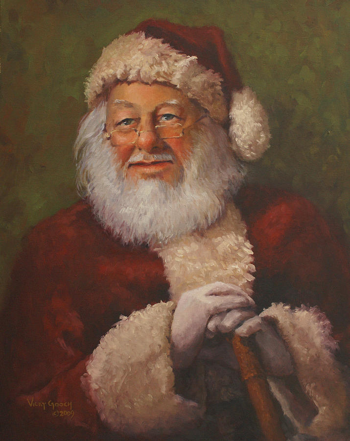 715x900 Santa Claus Paintings Fine Art America - Santa Claus Oil Painting