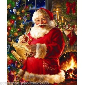 300x300 Xmas Lovely Art Santa Claus Christmas Canvas Portrait Oil Painting - Santa Claus Oil Painting