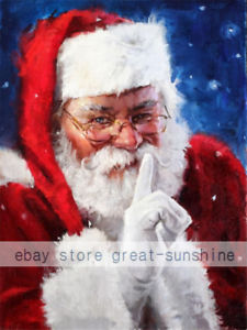 225x300 Handmade Man Portrait Man Portrait Canvalinen Oil Painting Santa - Santa Claus Oil Painting