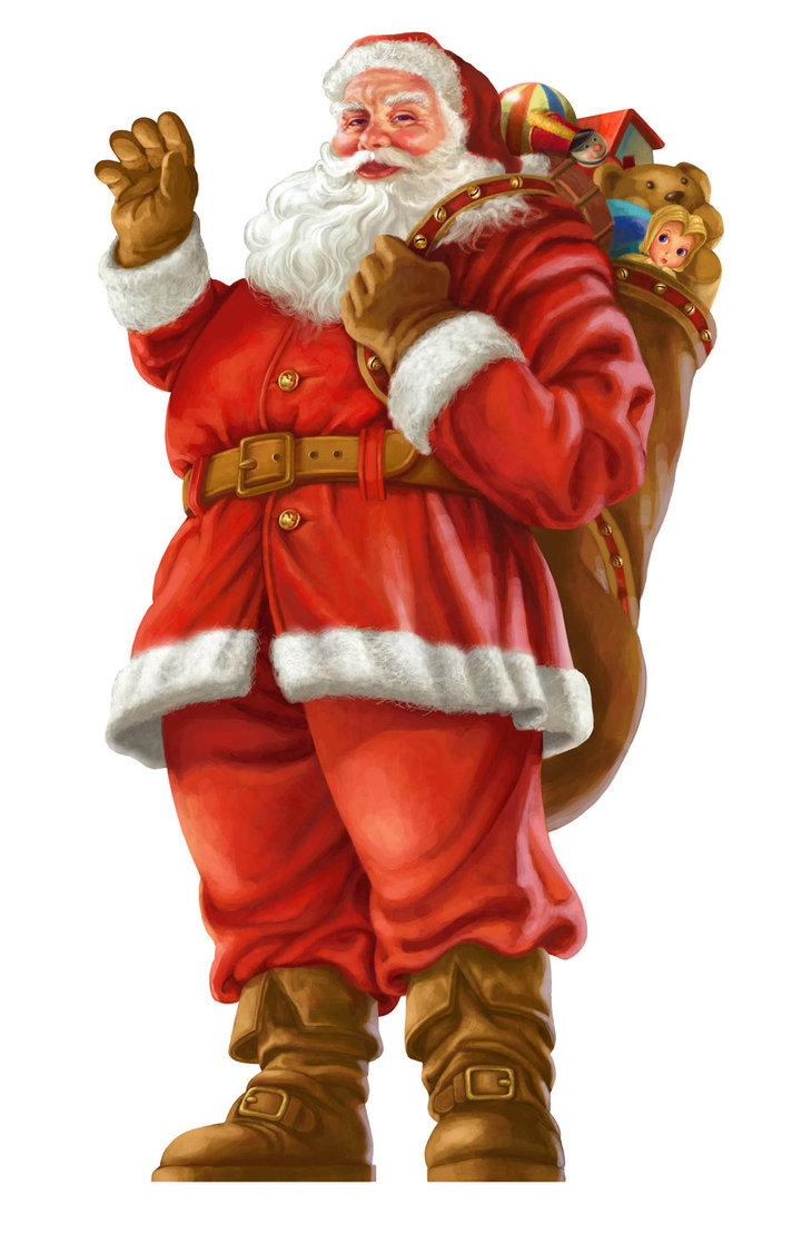 721x1109 Santa Claus By Aeonoel - Santa Claus Painting