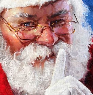 313x320 The 333 Best Santa Images On Papa Noel, Father - Santa Claus Painting