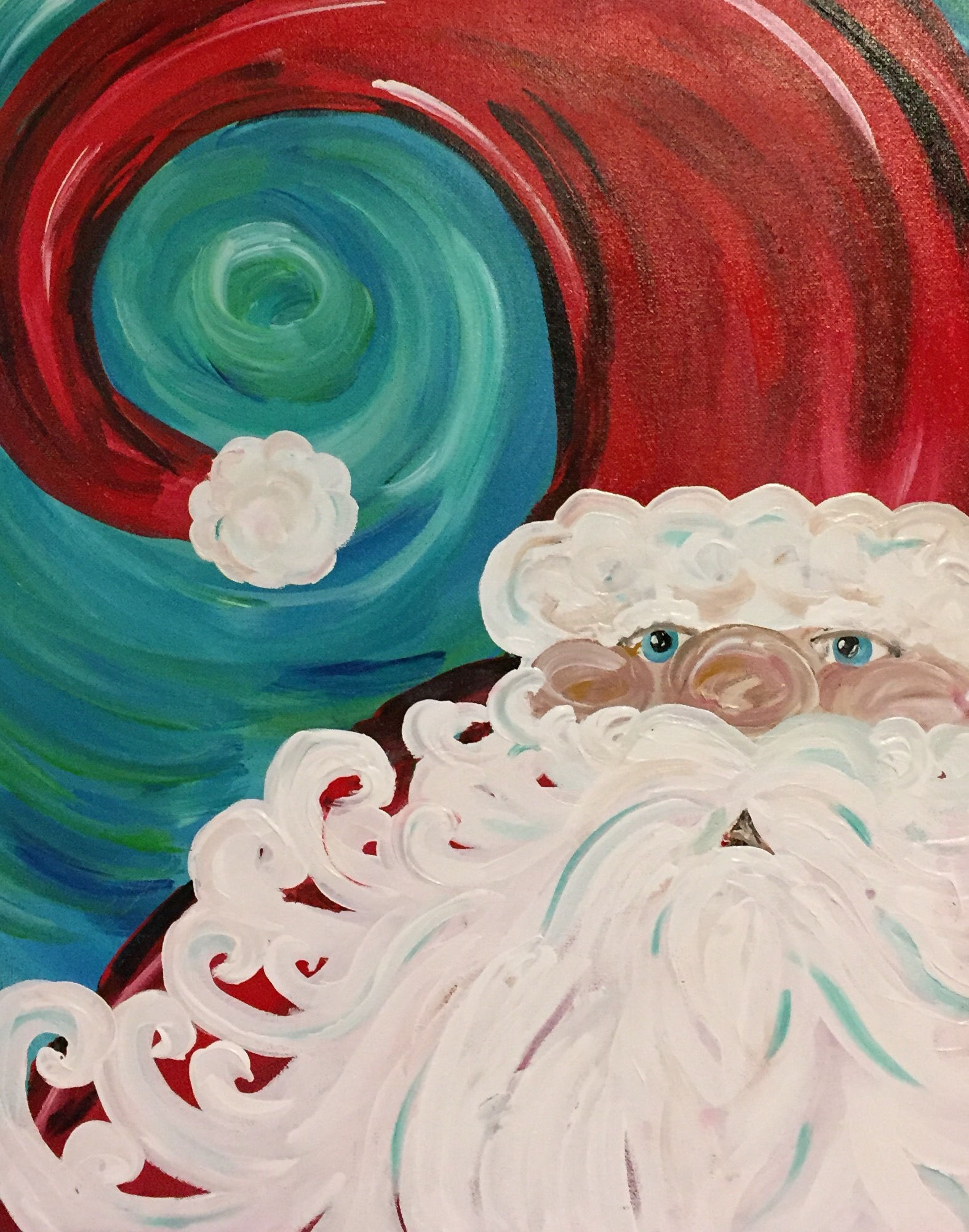 1575x2001 Santa Claus When My Kids Seconds Of Selah - Santa Claus Painting For Kids