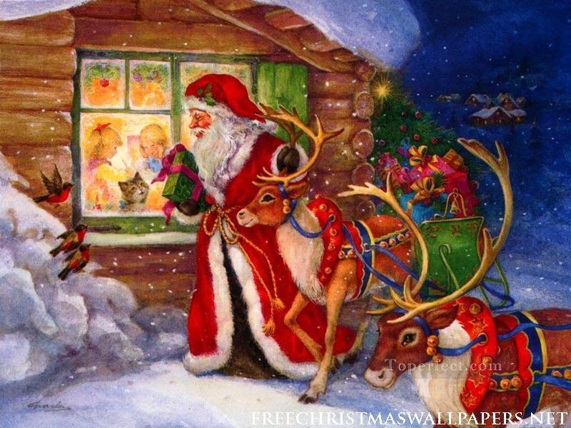 Santa Claus Painting For Kids at PaintingValley.com | Explore ...