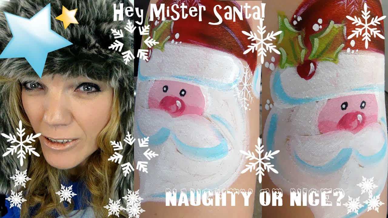 1280x720 How To Paint Santa, Face Painting Step By Step! - Santa Face Painting