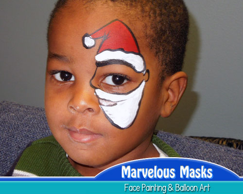 500x400 Marvelous Masks Has Christmas Face Painting Designs For All Kinds - Santa Face Painting