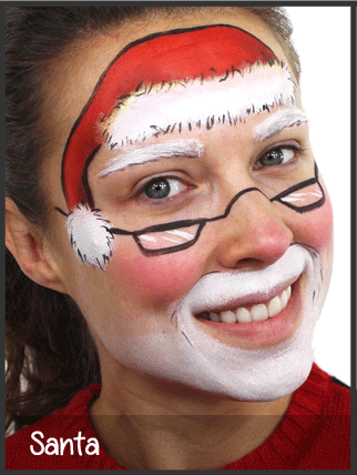 322x428 Santa Face Painting By Mimi - Santa Face Painting