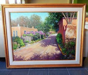 300x256 Lee Rommel Oil Painting Santa Fe Scene Listed Artist Ebay - Santa Fe Painting