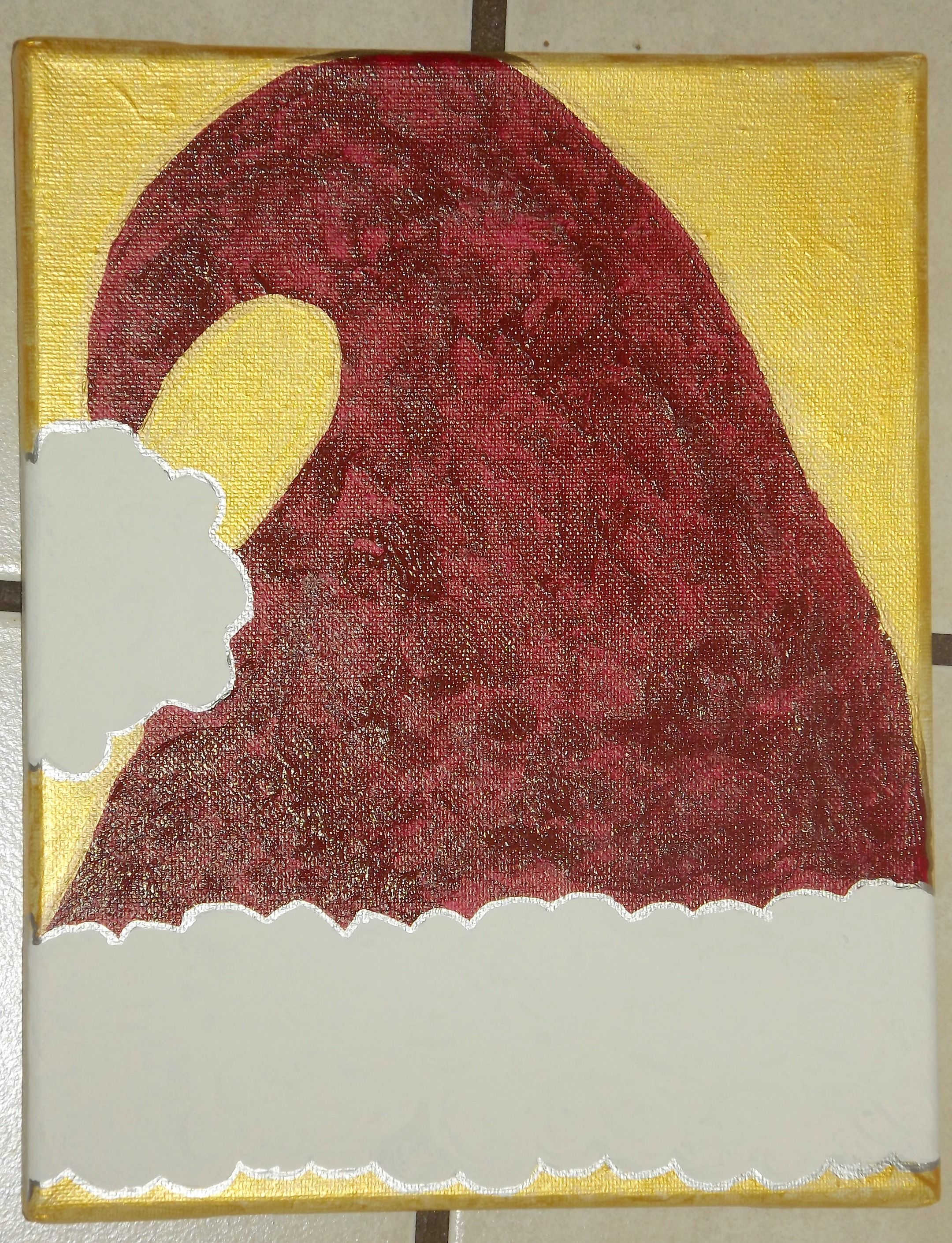 2160x2820 Christmas Art Santa Hat Paint Canvas Art Class! - Santa Hat Painting