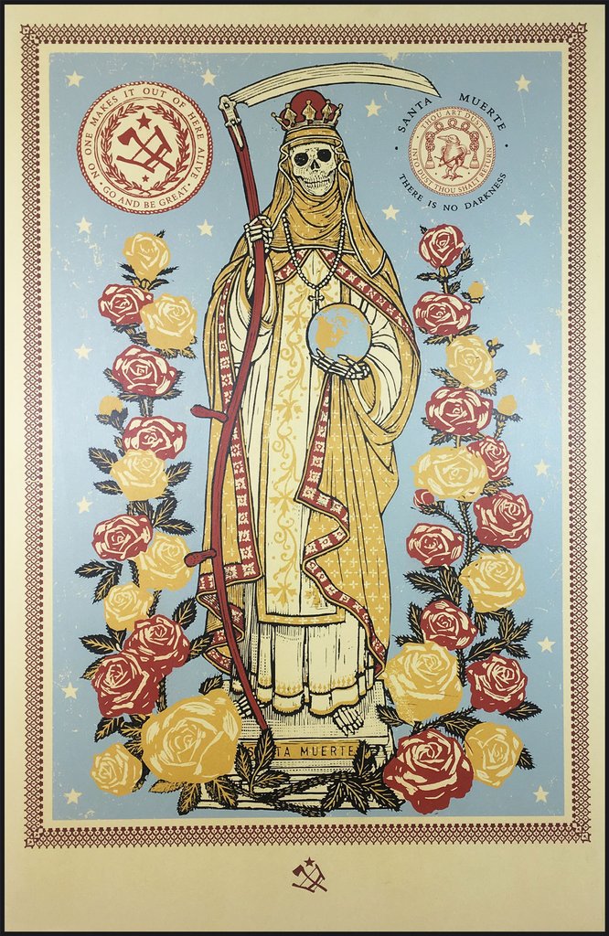 666x1024 Ravi Zupa - Santa Muerte Painting