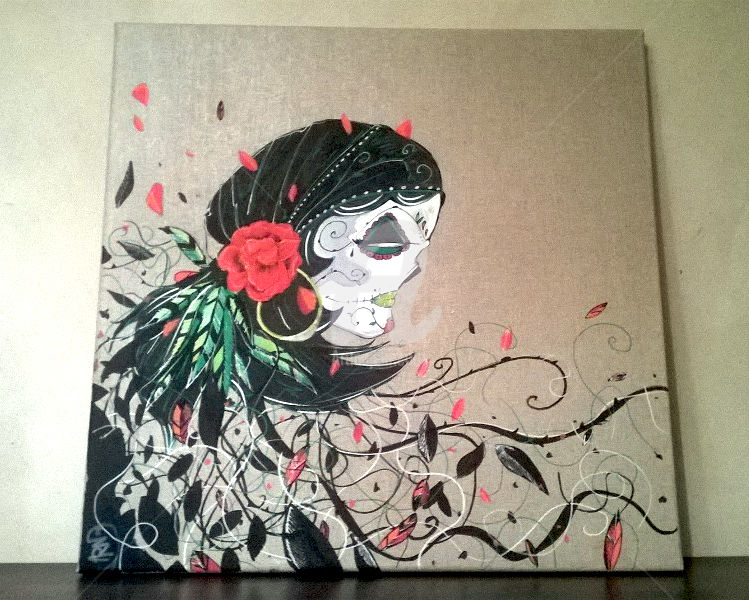 749x600 Santa Muerte (Arnotuss) - Santa Muerte Painting