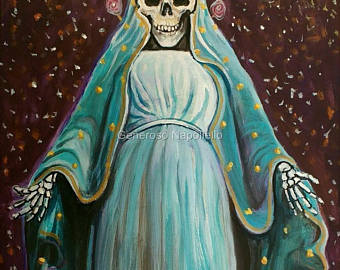 340x270 Santa Muerte Art Etsy - Santa Muerte Painting
