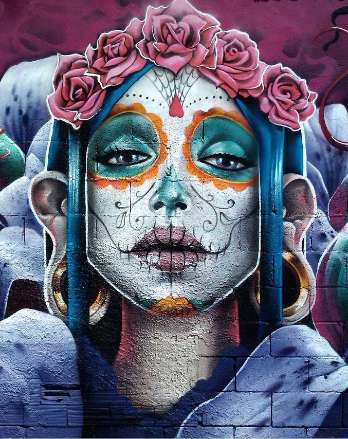 677x854 The 57 Best Santa Muerte Images On La Catrina, Sugar - Santa Muerte Painting