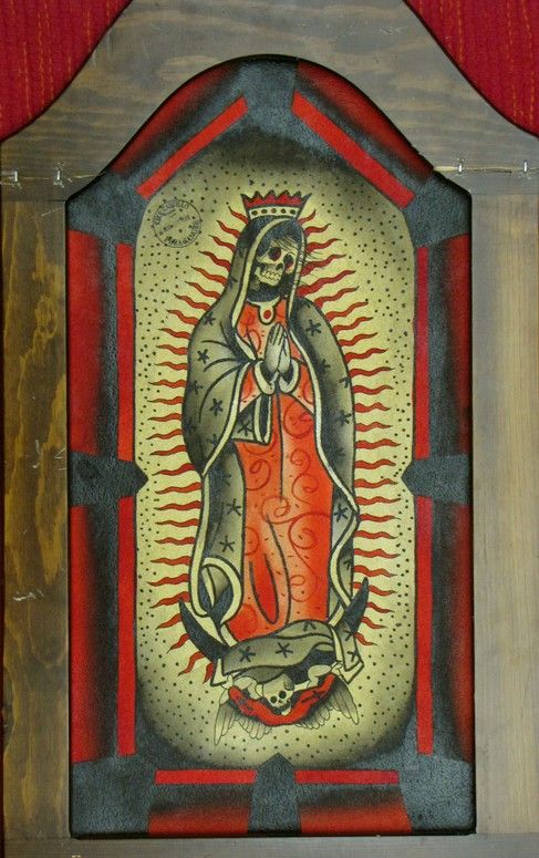 487x775 Santa Muerte - Santa Muerte Painting