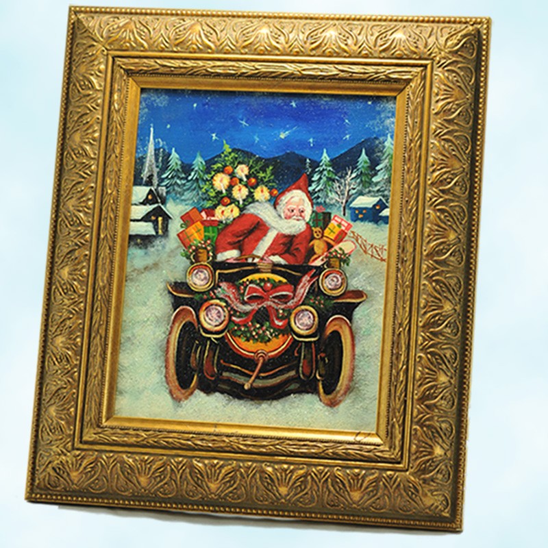800x800 Christopher Radko Home Decor - Santa Oil Painting