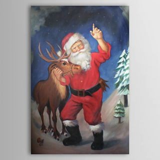 320x320 Fine Art Images Santa Claus Oil Painting Free Shipping Wallpaper - Santa Oil Painting
