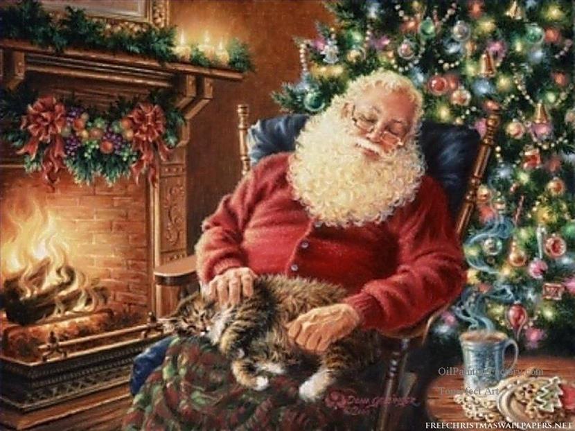 Santa Oil Painting at PaintingValley.com | Explore collection of Santa ...