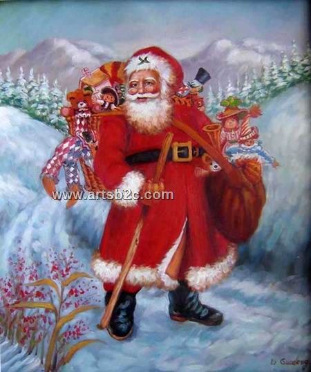 450x538 Santa Claus Oil Painting Op Cf3 2 - Santa Oil Painting