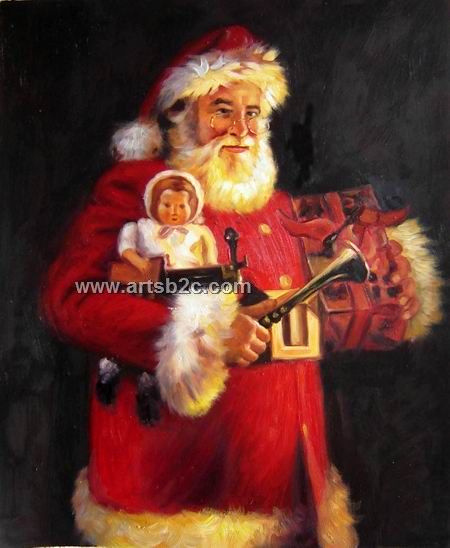 450x548 Santa Claus Oil Painting Op Cf3 7 - Santa Oil Painting