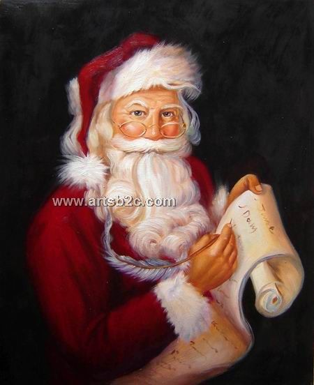 450x552 Santa Claus Oil Painting Op Cf3 8 - Santa Oil Painting