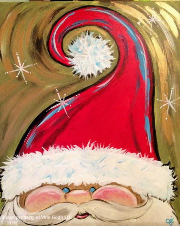 Santa Claus Painting For Kids at PaintingValley.com | Explore ...