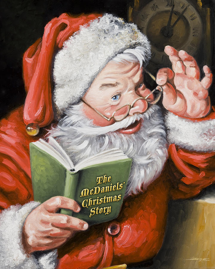 720x900 Personalized Santa Painting .instructions Are On Lower Right - Santa Painting