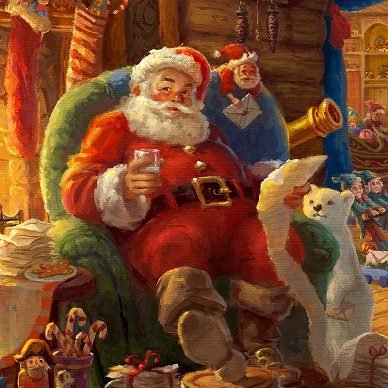 800x800 Santa's Workshop - Santa Painting