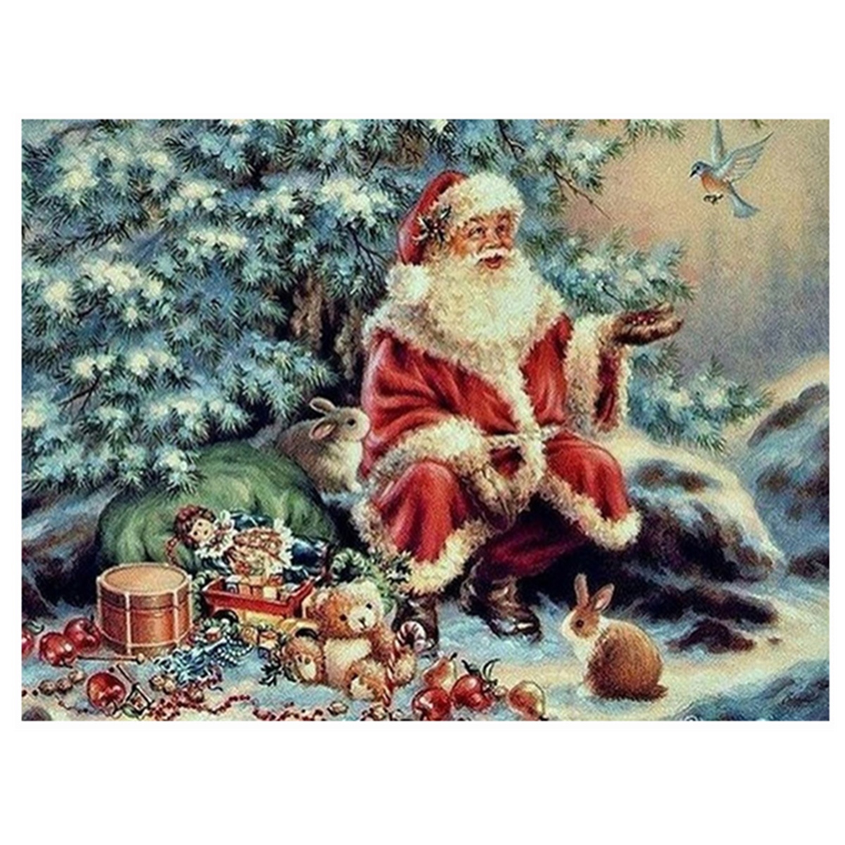 1200x1200 Santa Claus 5d Diy Xmas Christmas Diamond Painting Kit Cross - Santa Painting