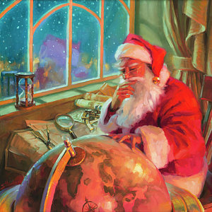 300x300 Santa Claus Paintings Fine Art America - Santa Painting