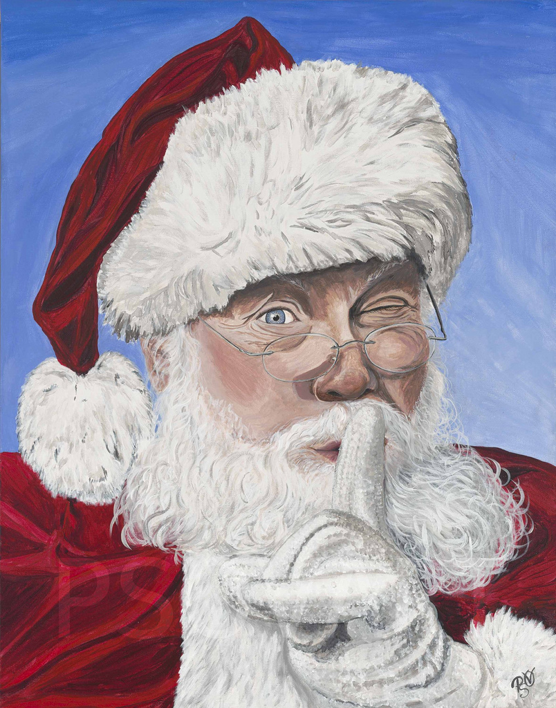 804x1024 Secret Santa Painting By Psovart Santa Claus Is Coming - Santa Painting