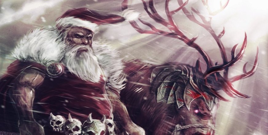 872x441 The 30 Most Badass Pieces Of Santa Claus Fan Art - Santa Painting
