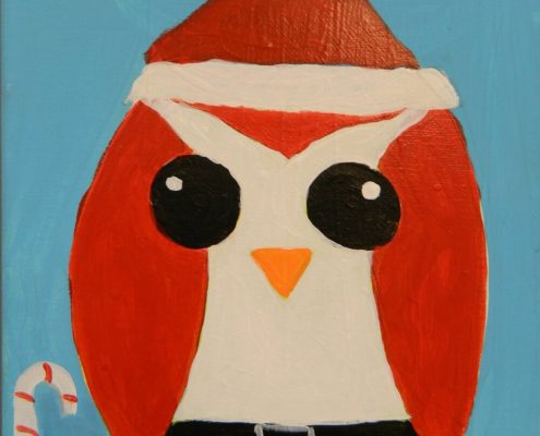 495x400 Kids - Santa Painting For Kids