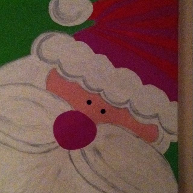 640x640 My Santa Painting (For The Kids) Home Decor Santa - Santa Painting For Kids