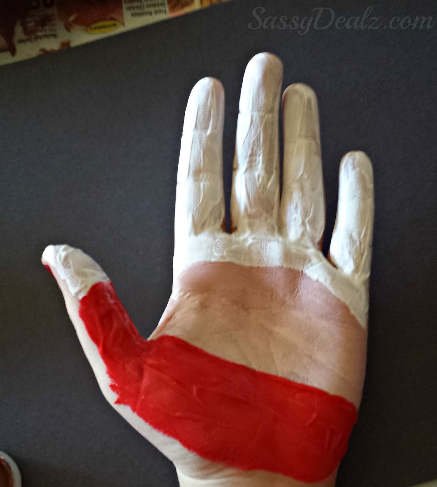 1436x1600 Santa Claus Handprint Christmas Craft For Kids - Santa Painting For Kids