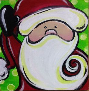 292x300 Santa For Kidspainting Class Christmas Santa - Santa Painting For Kids