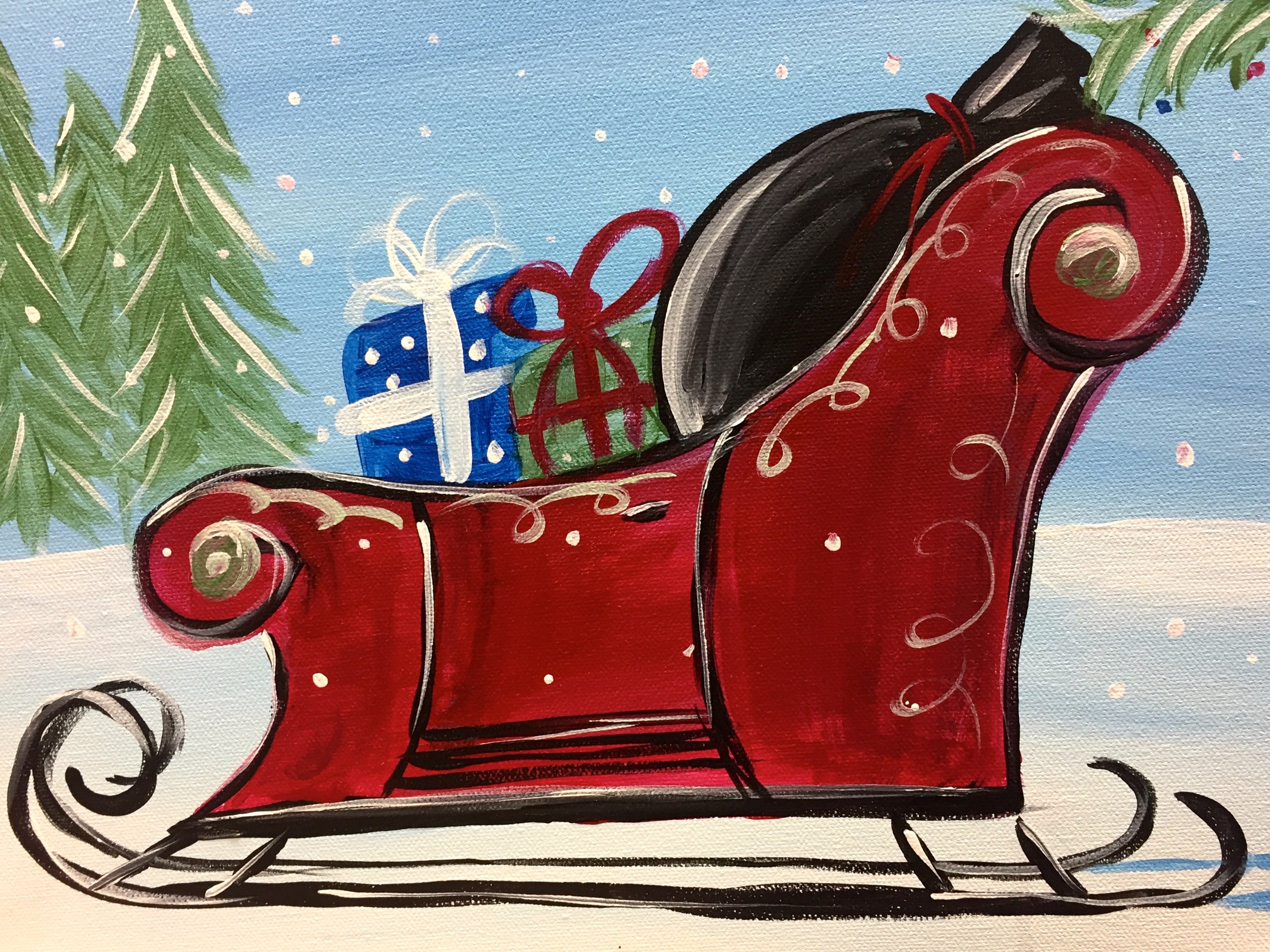 3064x2298 Where Art And Socializing Meet! - Santa Painting For Kids