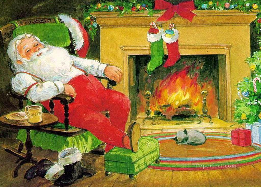 1024x741 Xs043 Kids Santa Claus Christmas Painting In Oil For Sale - Santa Painting For Kids