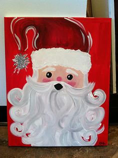 236x315 Canvas Painting Santa Art Pazionate, Art Lessons For Kids Amp Adults - Santa Painting For Kids