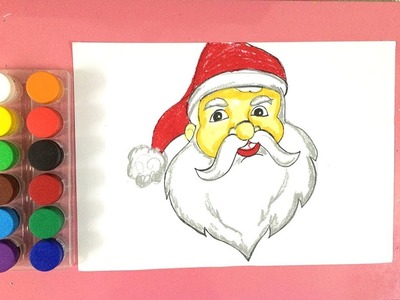 400x300 Draw, How To Draw Santa Claus 1, Painting Christmas For Kids, Art - Santa Painting For Kids