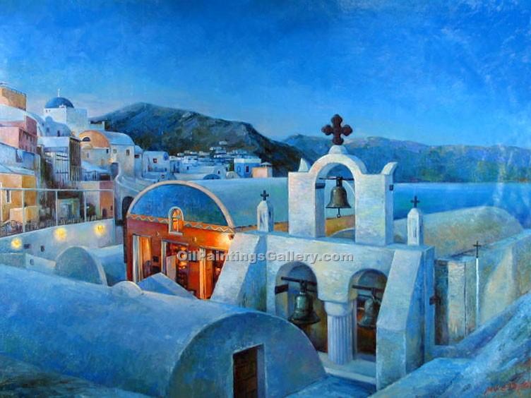 752x564 Santorini 53 (Painting Id Ci 1653 C) - Santorini Oil Painting