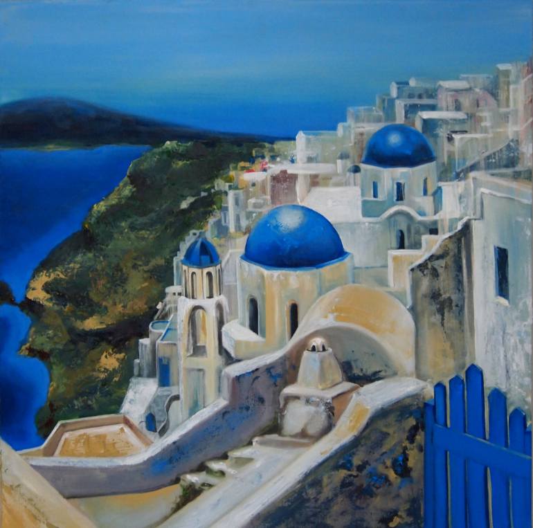 Santorini Painting at PaintingValley.com | Explore collection of ...