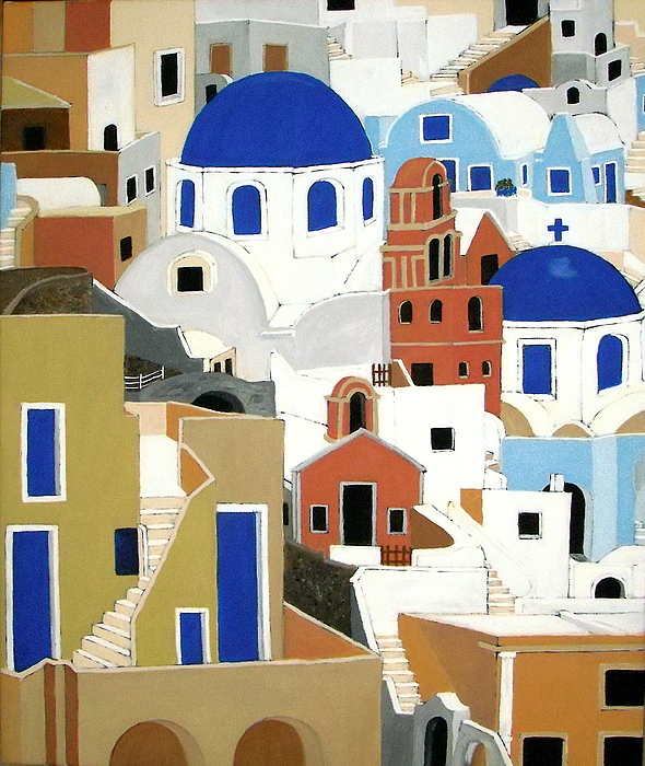 Santorini Painting at PaintingValley.com | Explore collection of ...