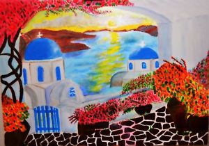 300x210 Santorini Sunset - Santorini Painting
