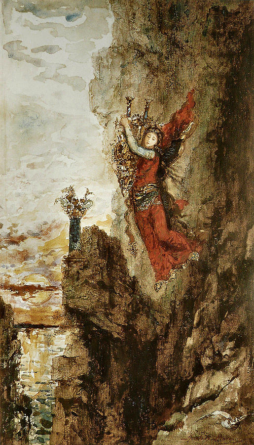 515x900 Sappho In Lefkada Painting By Gustave Moreau - Sappho Painting